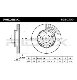 Disco de freno para FORD, FORD USA, MAZDA, MERCURY, MITSUBISHI- EC023325XA EF9Y3325X