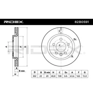 Disque de frein pour VOLVO- 30769060, 31341483 31471028