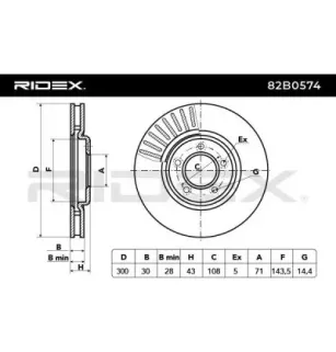 Disco de freio para JAGUAR LINCOLN-XW4Z1125AA