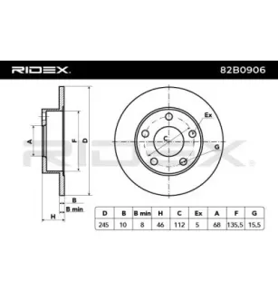Disco de freno para AUDI VAG- 443615601B