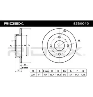 Brake disc for HYUNDAI- 5171202000, 5171202100, 5171202110 5171202110DS