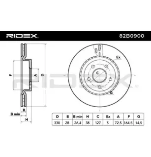 Disque de frein pour CHRYSLER, DODGE, FIAT, LANCIA, VW- 7B0615301E, 7B0615301F