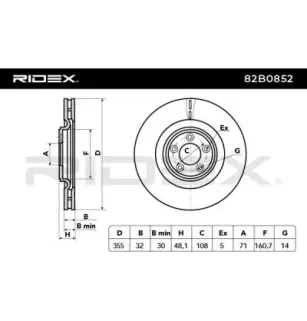 Disque de frein pour JAGUAR- C2C25337 T2R5939