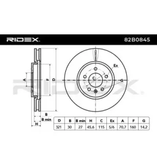 Disque de frein pour CADILLAC, OPEL, VAUXHALL- 13502826, 569077, 95527034