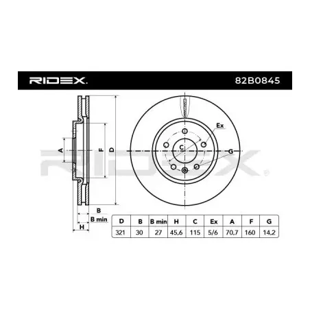 Disque de frein pour CADILLAC, OPEL, VAUXHALL- 13502826, 569077, 95527034