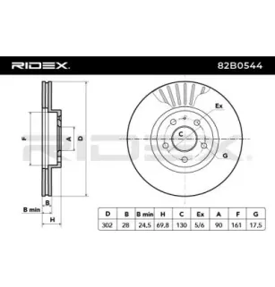 Disque de frein pour NISSAN, OPEL, RENAULT VAUXHALL- 93197403