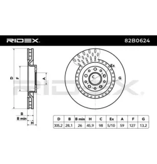 Disque de frein pour BPW, FIAT, GENERAL MOTORS, OPEL- 569087, 569096, 95515332