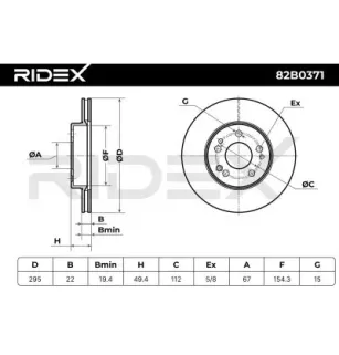 Disque de frein pour MERCEDES-BENZ- 1244211512, A1244211512