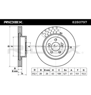 Disque de frein pour RENAULT- 7701208130, 7701208843, 7701210178, 8200266743