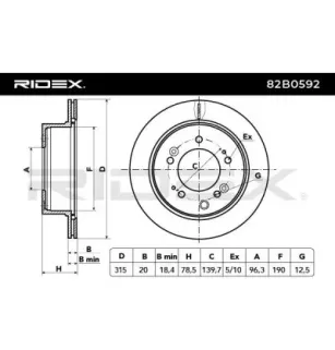 Disque de frein pour KIA- 584113E500