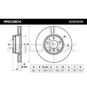Disque de frein pour ALPINA, BMW- 34111161372, 34111164973, 34111165072, 34116757756 34116757757