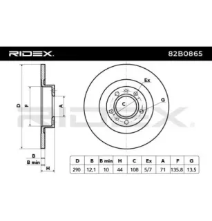 Disque de frein pour CITROËN, PEUGEOT PEUGEOT (DF-PSA)- 4249E0