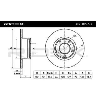 Disque de frein pour BMW- 1158042, 1159898, 1161693, 34111158042, 34111159898, 34111161693, 34116756092 6756092