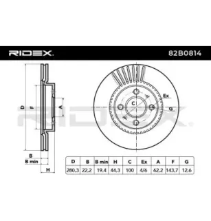 Disque de frein pour HYUNDAI, KIA- 517121W000, 517121W050, 51712C8500, 51712H8500, 51712H8530, 51712H8580 S517121W050