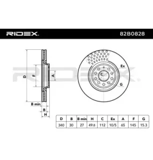 Disque de frein pour SEAT, SKODA, VAG- 1K0615301AD, 3C0615301C, 5Q0615301G, 5QN615301A, 8S0615301 8S0615301D