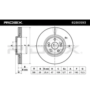 Disque de frein pour RENAULT- 7701207378, 8200177023, 8200242317, 8200570677, 8201695234 8671019279