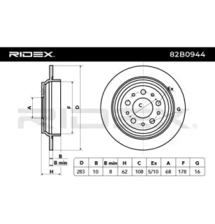 Disque de frein pour VOLVO- 272248, 2722486 31262094