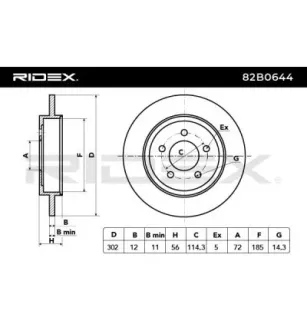 Disque de frein pour FORD, MAZDA MERCURY- 5L8Z2C026AA