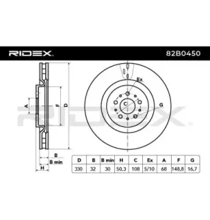 Disque de frein pour TOYOTA, VOLVO- 30645222 8672112