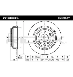 Disque de frein pour HONDA- 42510TL0G50 42510TL0G51