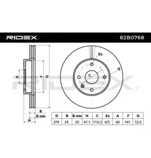Disque de frein pour CHEVROLET DAEWOO- 96329364