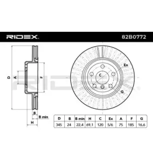 Disque de frein pour BMW- 34206894381 34216775289