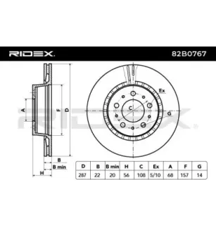 Disque de frein pour VOLVO- 1359020, 1359908, 13599089, 270878 2708782