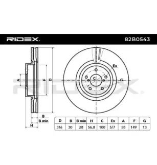 Disque de frein pour SUBARU- 26300AG000 26300AG001