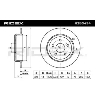 Disque de frein pour JEEP- 52089275AB, K52089275AB