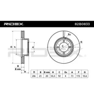 Disque de frein pour OPEL, VAUXHALL- 90008008 90009389