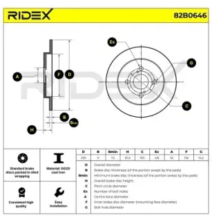 Disque de frein pour TOYOTA- 424310D110 4243152080