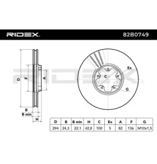 Disque de frein pour FORD MERITOR- MBR6003
