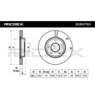 Disque de frein pour HYUNDAI, HYUNDAI (BEIJING) KIA (DYK)- 517124V000