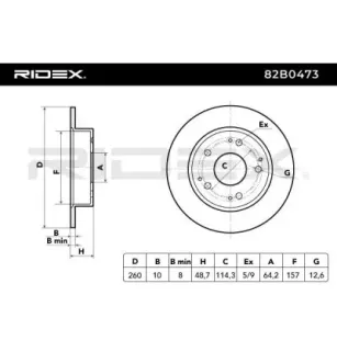 Disque de frein pour HONDA- 42510S5TE00