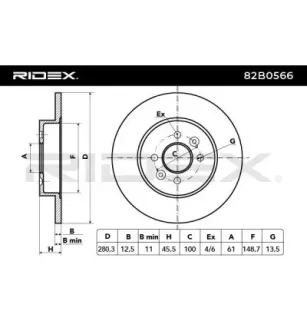 Disque de frein pour RENAULT- 7701207227 8671019318