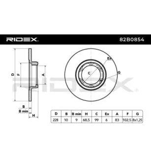 Disque de frein pour ARO, DACIA, RENAULT- 7700502515 7701466540