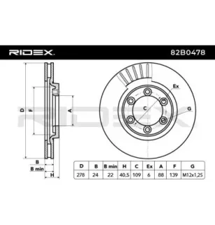 Disque de frein pour DAEWOO, SSANGYONG- 4144105110, 4144106210 4144106211