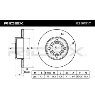 Disque de frein pour AUDI, VAG VW- 895615301