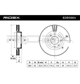 Disque de frein pour HYUNDAI, KIA- 5171209000, 517123C000 517123C100