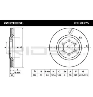 Disque de frein pour SSANGYONG- 4144108030