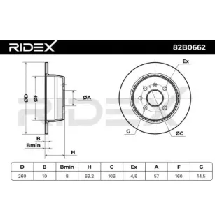 Disque de frein pour OPEL, VAUXHALL- 90345699 93182294
