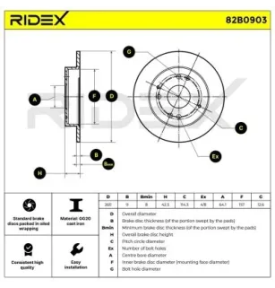 Disque de frein pour HONDA- 42510S30000 42510S30900