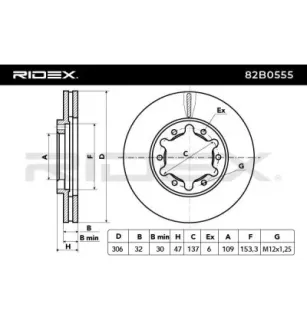 Disque de frein pour NISSAN- 40206VB000 40206VB001