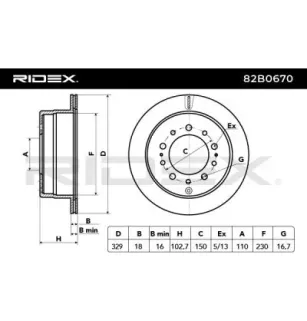 Disque de frein pour TOYOTA- 4243160220, 4243160221, 4243160280 4243160281