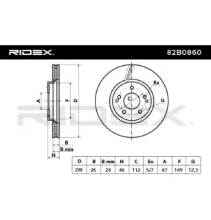 Disque de frein pour SSANGYONG- 4144134000, 4144134001 4144134002