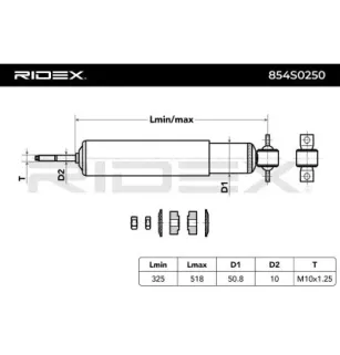 Amortisseur pour CHRYSLER, JEEP- 4637102, 4638190AD, 4740231AC, 4883368AC, 4897413AG, 4897414AG