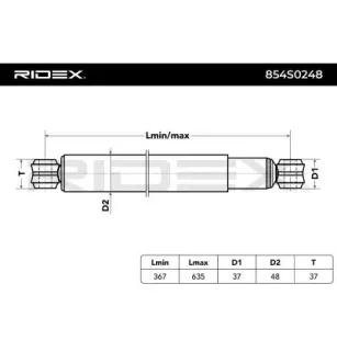 Amortisseur pour MITSUBISHI- MB111214, MR151231 MR151235