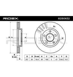 Disque de frein pour CHRYSLER, DODGE- 05273038AA 5273038AA