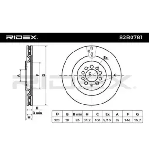 Disque de frein pour SEAT- 1ML615301