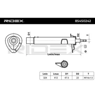 Amortisseur pour BMW HYUNDAI- 31312282098